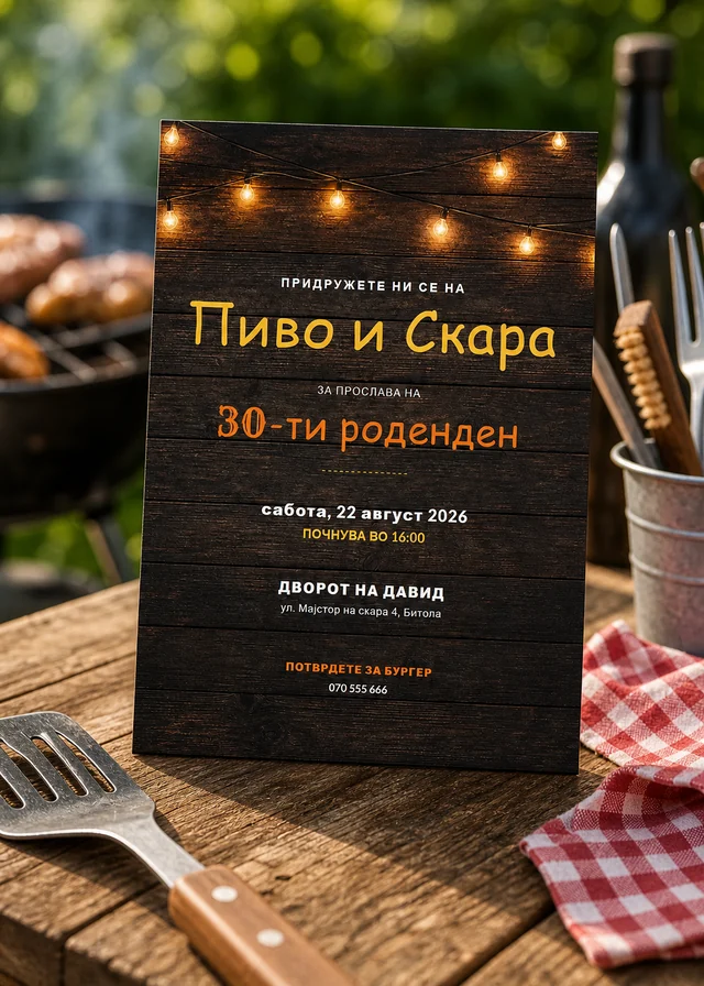 Барбекју — роденденска покана
