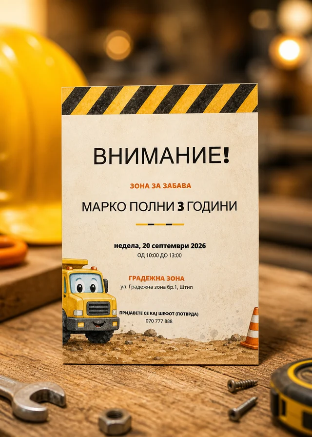 Градежна зона — роденденска покана