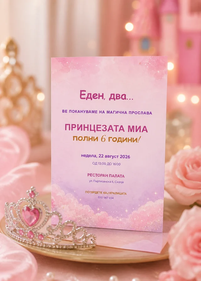 Принцеза — роденденска покана