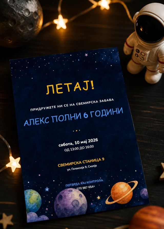 Вселена — роденденска покана