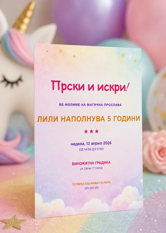 Еднорог — роденденска покана